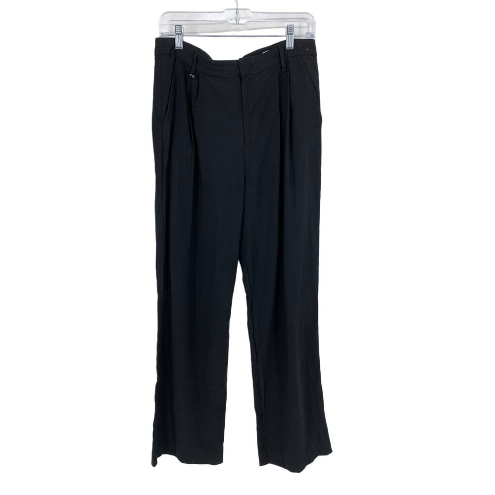 Sam Edelman Dress Pants Womens 31 Pleated Front Straight Leg Black